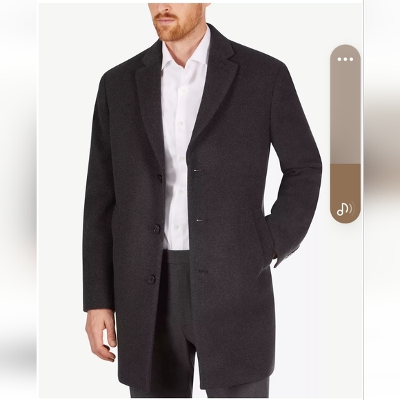Calvin KLEIN Men's Prosper Wool-Blend X-Fit Overcoat